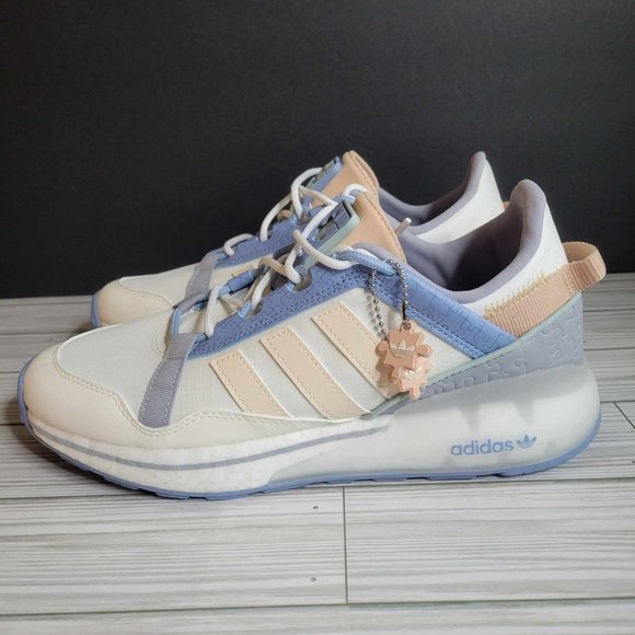 【ayu】 Adidas ZX 2K Boost Running Shoes White Solar Red Blue FV9996